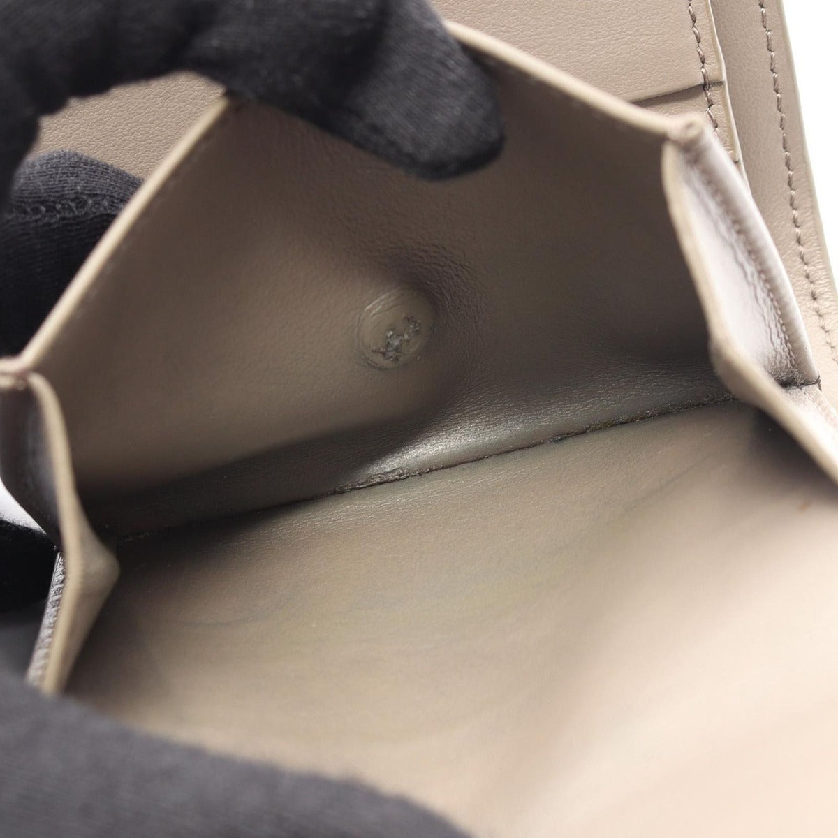 Celine Trifold Wallet Small Gray Leather — view 6