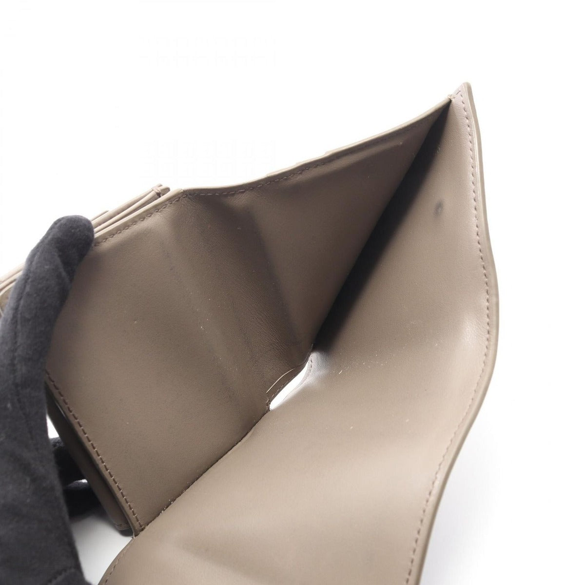 Celine Trifold Wallet Small Gray Leather — view 9