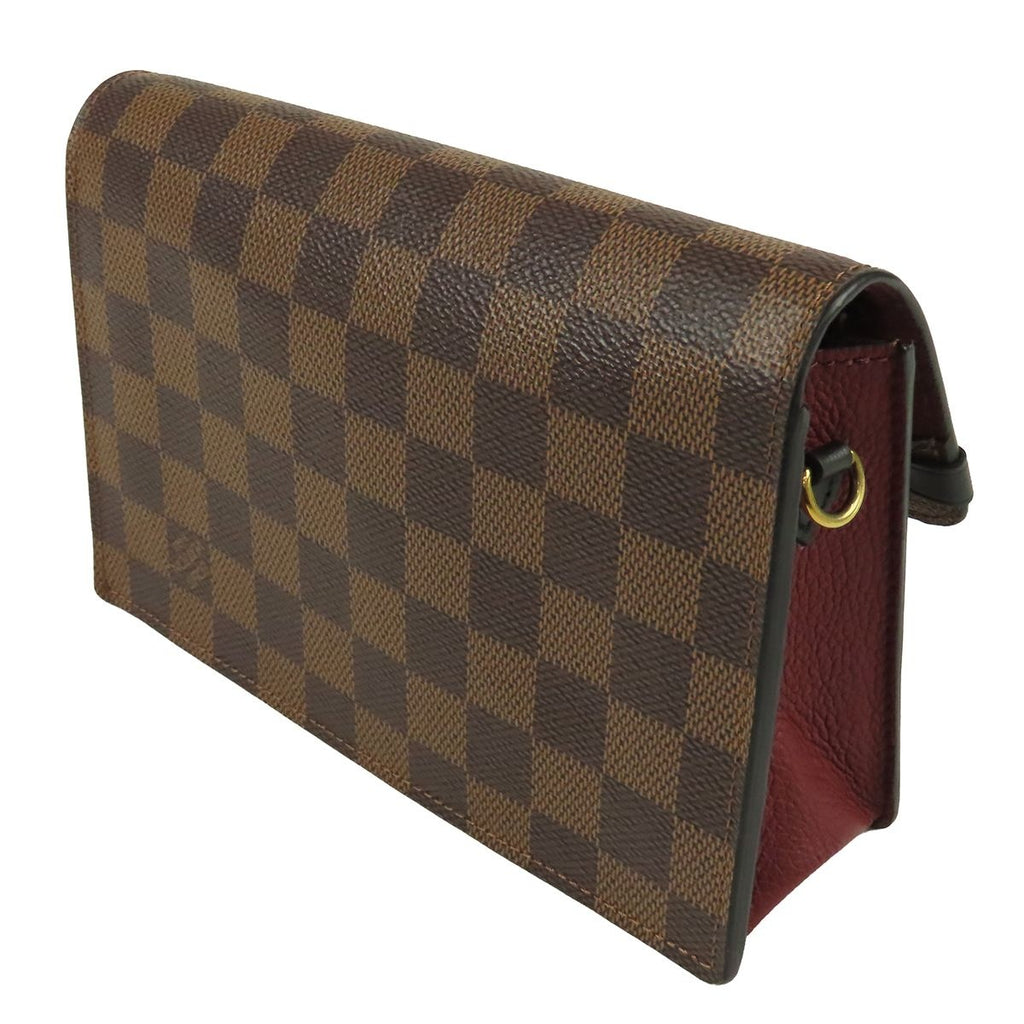 Louis Vuitton Portefeuille Vavin Brown Damier Canvas Wallet Pochette Chain — view 2