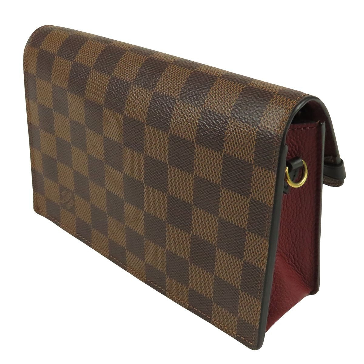 Louis Vuitton Portefeuille Vavin Brown Damier Canvas Wallet Pochette Chain — view 2