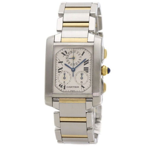 Cartier Tank Francaise Chrono Reflex Watch SS Yellow Gold