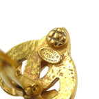 Chanel Coco Mark Vintage 97 P Metal Gold Earrings 0207 — view 4