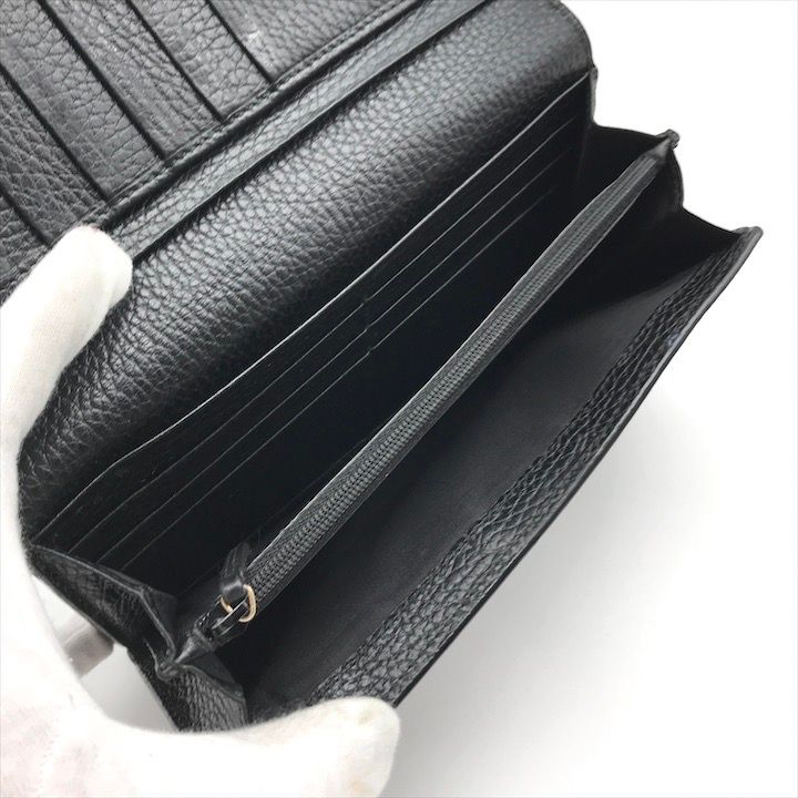 Gucci Inter Locking Leather Bifold Wallet Black — view 7