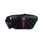 Gucci GG Velvet Blue Velour Handbag