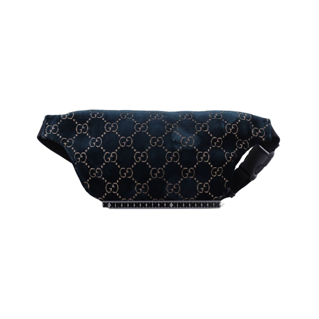 Gucci GG Velvet Blue Velour Handbag — view 2