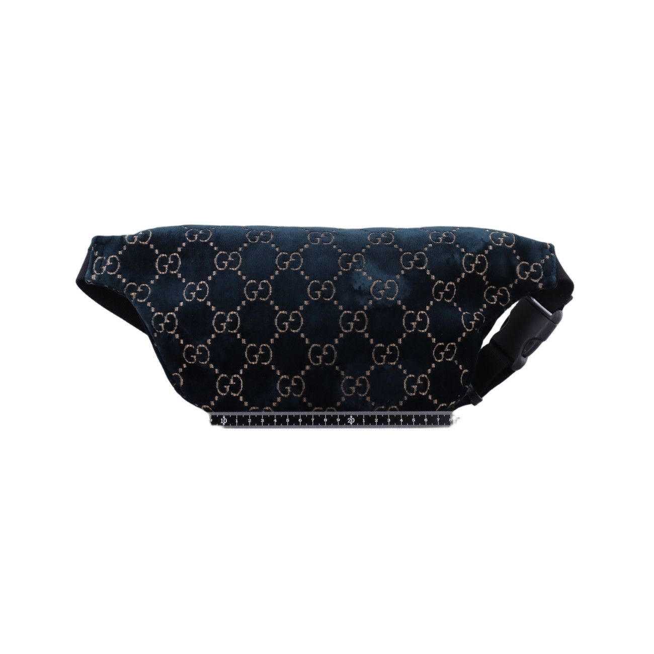 Gucci GG Velvet Blue Velour Handbag — view 2