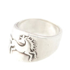 Hermes Vintage Cheval Hose Ring 925 Sterling Silver 52