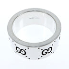 Gucci Adidas Collaboration Ring Engraving Wide Trefoil 17 AG 925 Jewelry — view 9