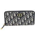 Dior Round Zipper Long Wallet With Change Pocket Oblique Jacquard 30