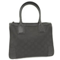 Gucci Tote Shoulder Bag GG Nylon Canvas Black