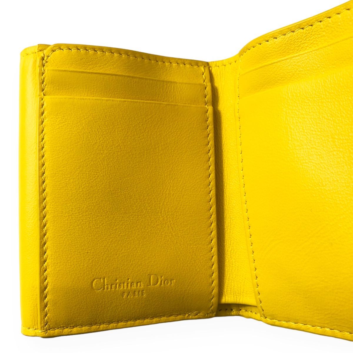 Dior Lady Lotus Wallet Cannage Patent Calfskin Trifold Handbag — view 7
