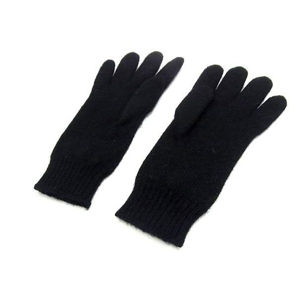 Hermes Darling Medall Cashmere Polyamide Silver Gloves S Black — view 2