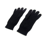 Hermes Darling Medall Cashmere Polyamide Silver Gloves S Black — view 2