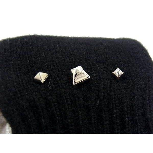 Hermes Darling Medall Cashmere Polyamide Silver Gloves S Black — view 3