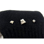Hermes Darling Medall Cashmere Polyamide Silver Gloves S Black — view 3