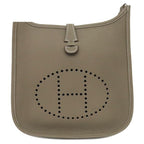 Hermes Shoulder Bag Evelyne 3 23 Taurillon Clemence Etoupe Silver Gray