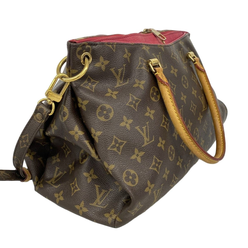 Louis Vuitton Handbag Monogram Pallas MM Brown Rose 2-Way — view 2