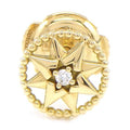 Christian Dior Earrings Rose Devan Small 0000 Star Circle Round