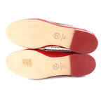 Chanel with Coco Mark Parts Patent Leather Chain Loafers Red — view 2