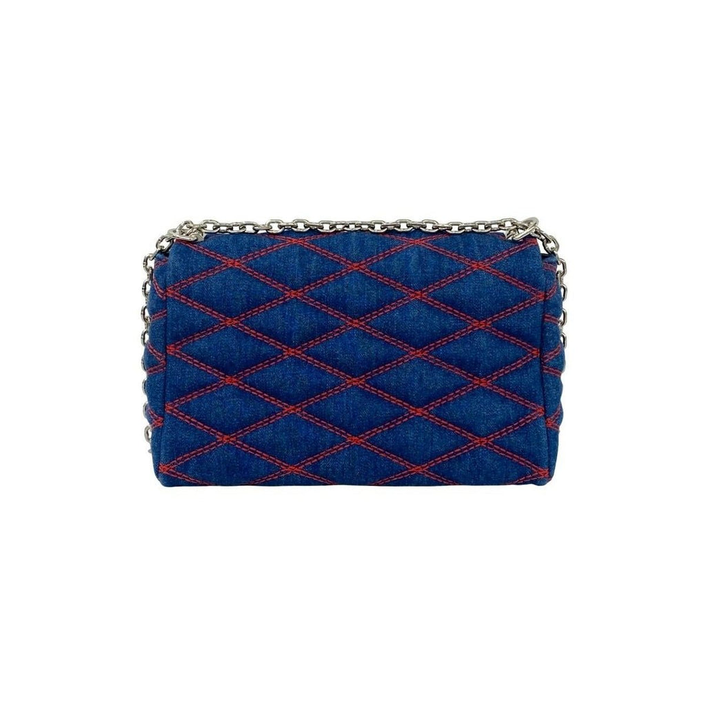 Louis Vuitton Maltage Quilted Denim Turnlock Chain Shoulder Bag Blue — view 3
