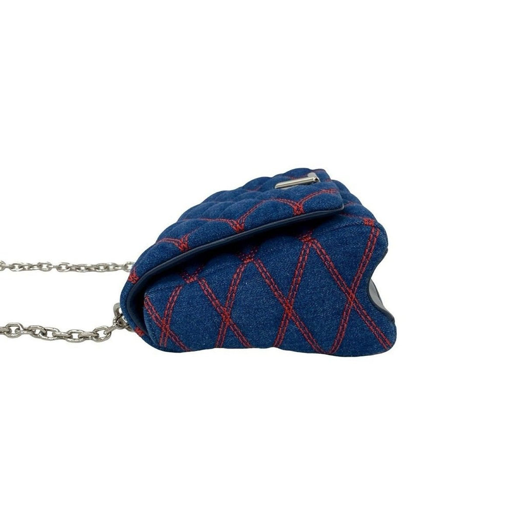 Louis Vuitton Maltage Quilted Denim Turnlock Chain Shoulder Bag Blue — view 5
