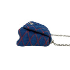 Louis Vuitton Maltage Quilted Denim Turnlock Chain Shoulder Bag Blue — view 6