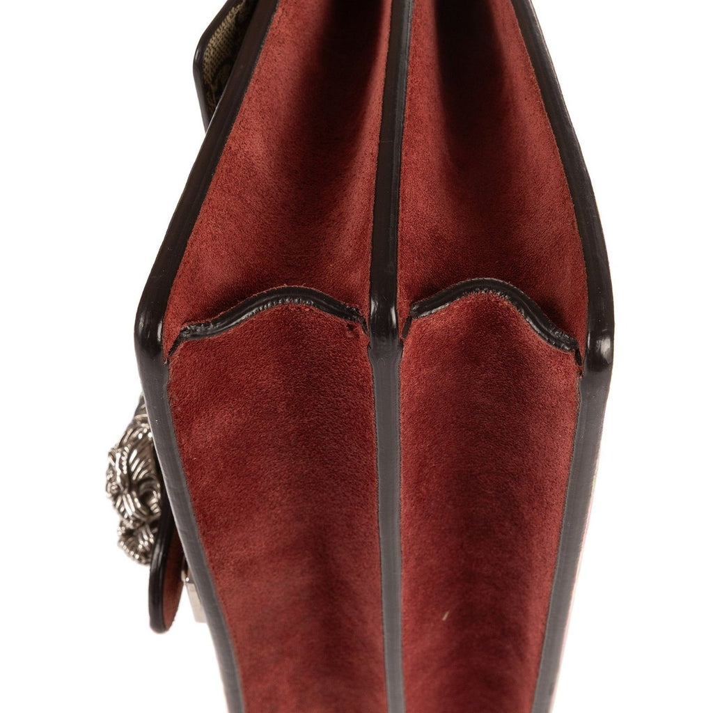 Gucci Blooms Dionysus Beige Burgundy Supreme Canvas Shoulder Bag — view 8