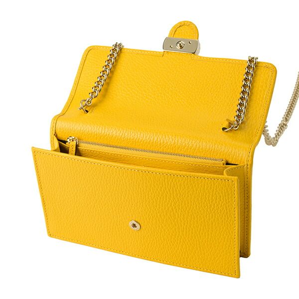 Gucci Shoulder Bag Dollar Calf Yellow — view 4