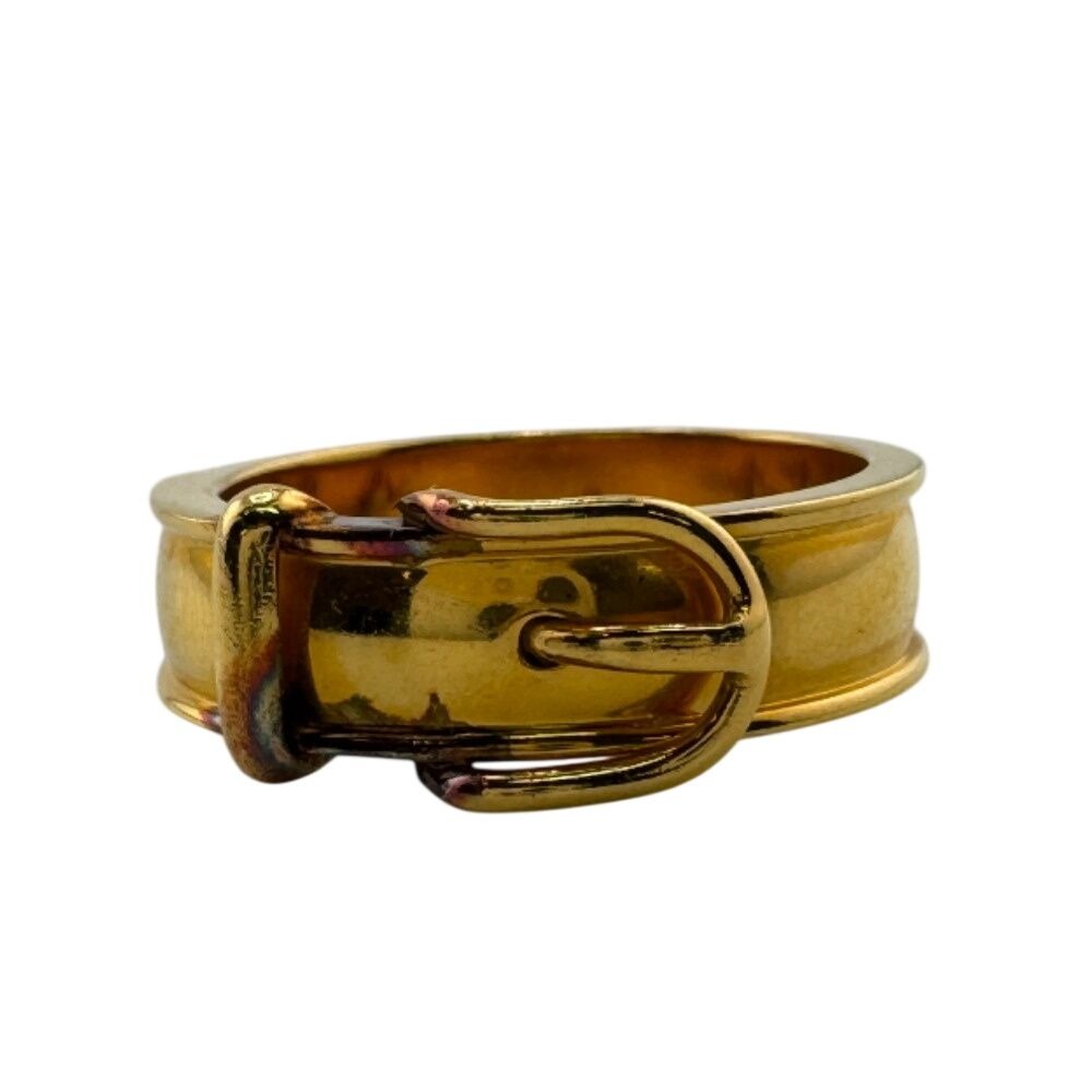 Hermes Booklet Serie Belt Motif Ring Gold