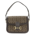 Celine Vintage Canvas Calf Brown Handbag