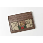 Gucci Card Case Business Holder Beige Brown 96 iwg — view 2
