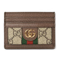 Gucci Card Case Business Holder Beige Brown 96 iwg