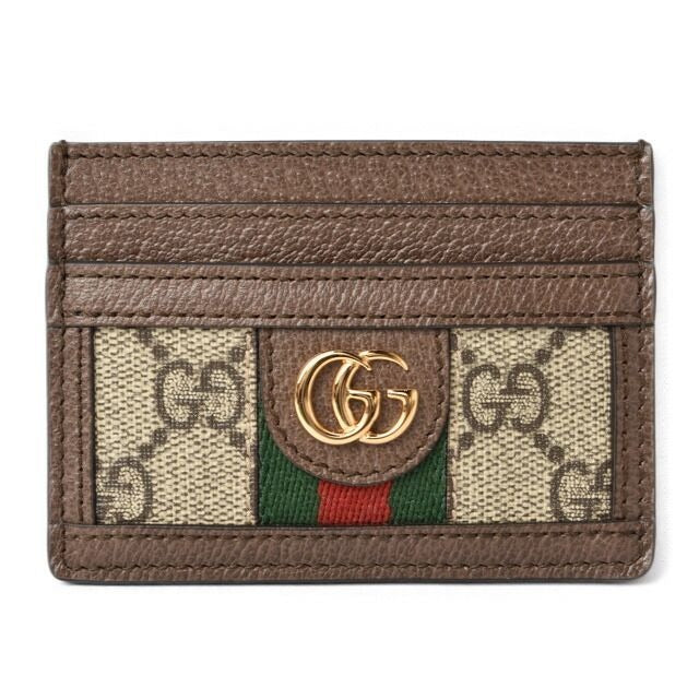 Gucci Card Case Business Holder Beige Brown 96 iwg