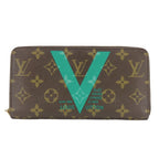 Louis Vuitton Wallet Zippy Monogram Turcoise Brown