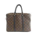 Louis Vuitton Monogram Macassar Porte Documan Voyage PM Bag
