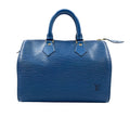 Louis Vuitton Speedy 25 Epi Toledo Blue Leather Handbag Gold