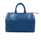 Louis Vuitton Speedy 25 Epi Toledo Blue Leather Handbag Gold