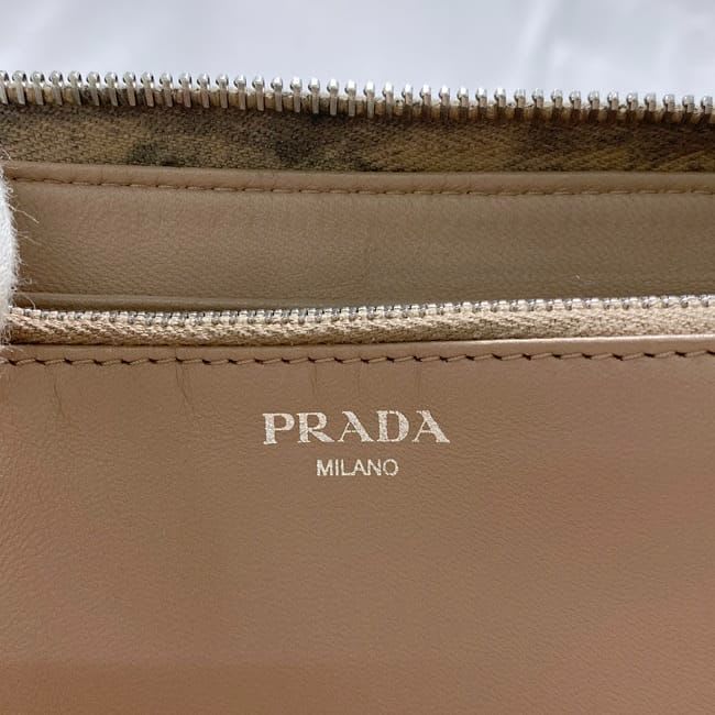 Prada Round Zipper Long Wallet Black 1 M0506 — view 8