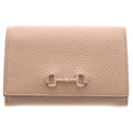 Gucci Horsebit Leather Compact Wallet Pink