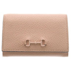 Gucci Horsebit Leather Compact Wallet Pink