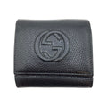 Gucci Soho Trifold Wallet GG Mark Black Shape Softening Yes