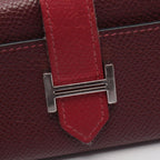 Hermes Key Case Bearn Rouge Ash Casac Leather Calf Holder Bold Red — view 6