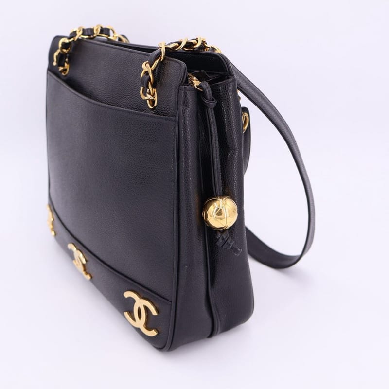 Chanel Triple Chain Tote Bag — view 3