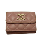 Chanel Caviar Leather Quilted Trifold Wallet