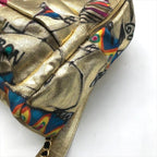 Chanel CC Logo Graffiti Paint Backpack Gold — view 6