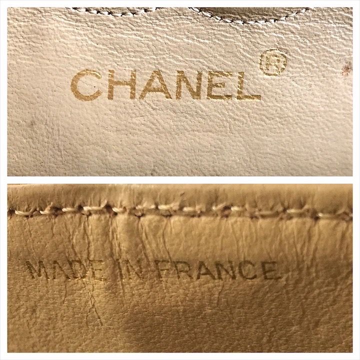 Chanel CC Logo Quilted Double Flap Chain Lambskin Shoulder Bag Beige — view 9