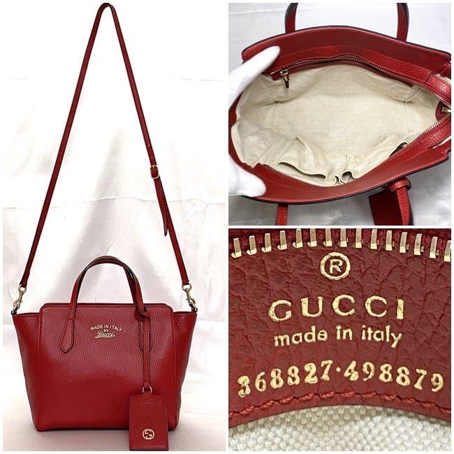 Gucci 2 way Bag Red Leather — view 4