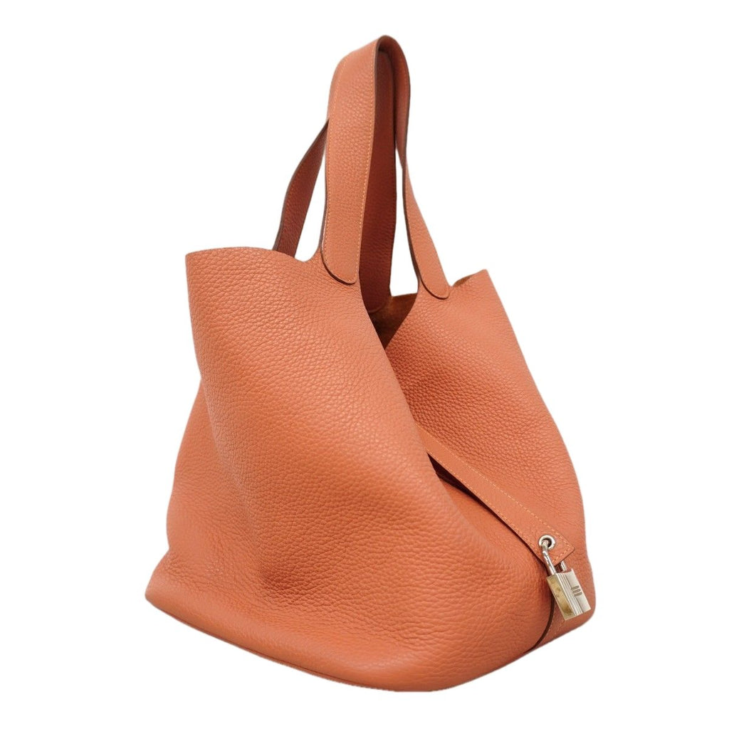 Hermes Handbag Picotin Lock GM Taurillon Clemence Vert Clair Silver — view 2