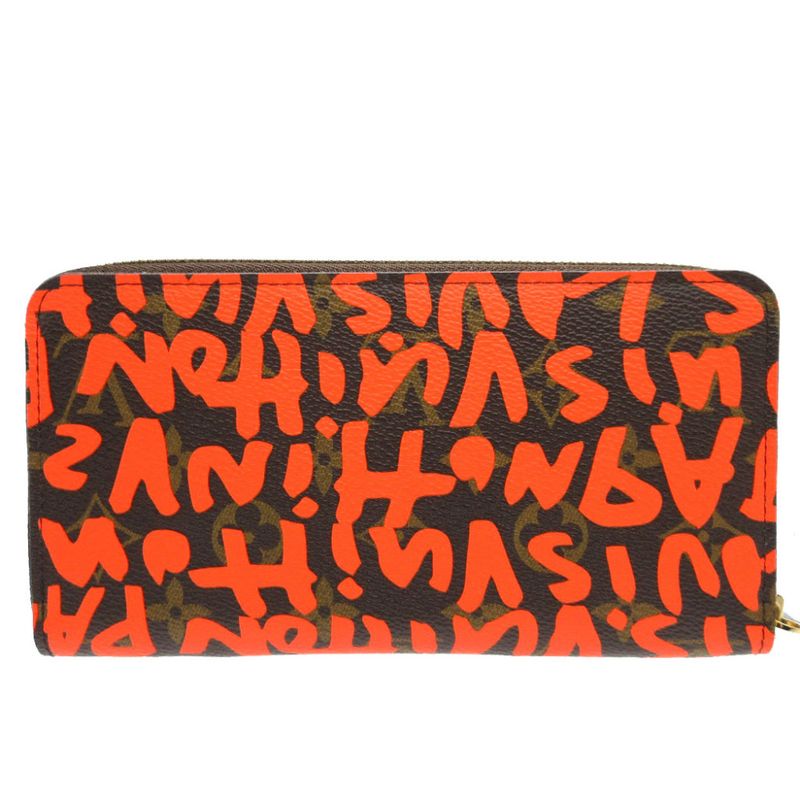 Louis Vuitton Monogram Graffiti Zippy Wallet Orange 0081 — view 3