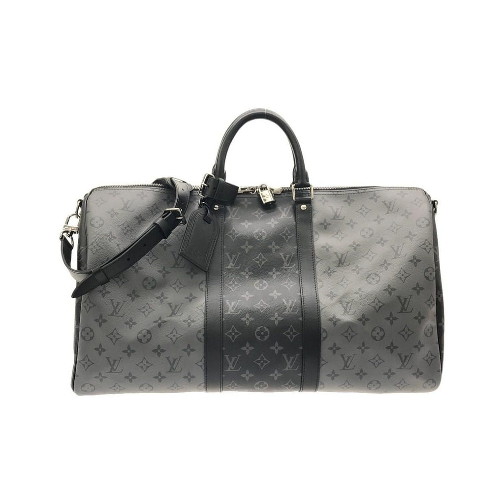 Louis Vuitton Monogram Eclipse Reverse Keepall Bandouliere Boston Bag